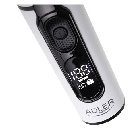 Adler | Hair Clipper with LCD Display | AD 2839 | Cordless | Number of length steps 6 | White/Black - 8